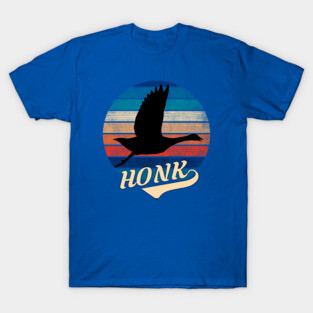 Goose Honk Retro Sunset T-Shirt