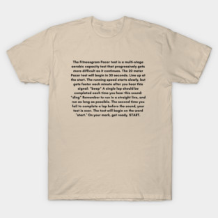 Fitness Test Script T-Shirt