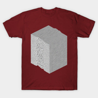 3D Unknown Pleasures Inspired Graphic Design Artwork T-Shirt