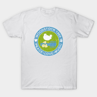 Woodstock 1969 Peace Love Music T-Shirt