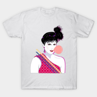 Bubble Gum Girl  80s Patrick Nagel T-Shirt