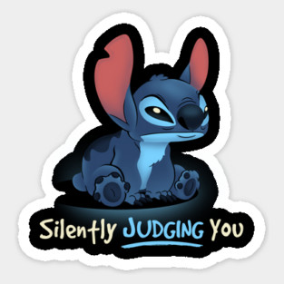 Stitch Silently Judging You Sticker