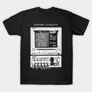 Unknoown Pleasure macine joy division band design T-Shirt