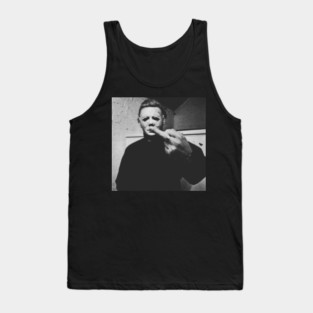 Michael Myers Halloween Middle Finger Horror Movie Tank Top