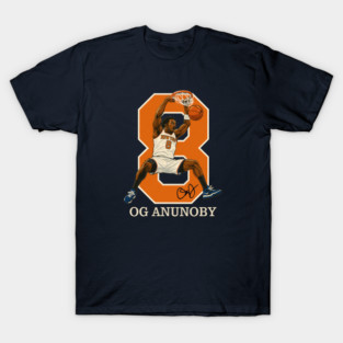 OG Anunoby #8 dunk Basketball Cartoon- KBOGA801 T-Shirt