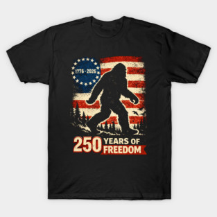 Bigfoot-American-Flag T-Shirt