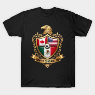 Golden Continental Eagle Soccer World Cup Crest 2026 T-Shirt