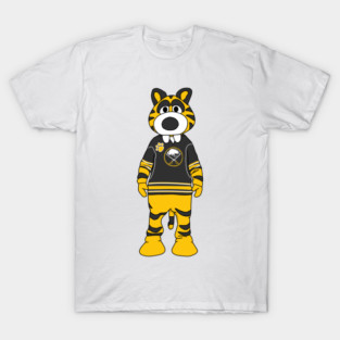 Sabretooth Buffalo Sabres Mascot Cartoon Illustration T-Shirt