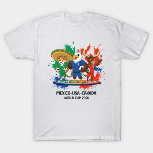 World Cup 2026 Mexico USA Canada Sport Fan T-Shirt