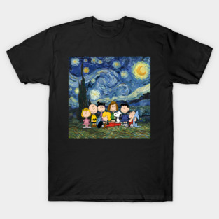 Snoopy and the Peanuts Gang - Starry Night T-Shirt
