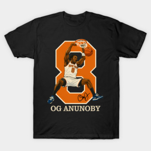 OG Anunoby #8 Dunk Basketball Cartoon - NH #62 T-Shirt