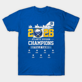 Official Buffalo Sabres 2026 Atlantic Division Champions T-Shirt