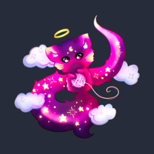Celestial Pink Yarn Cat T-Shirt